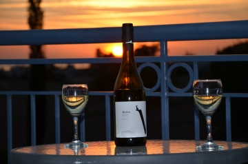 Sunset on balcony